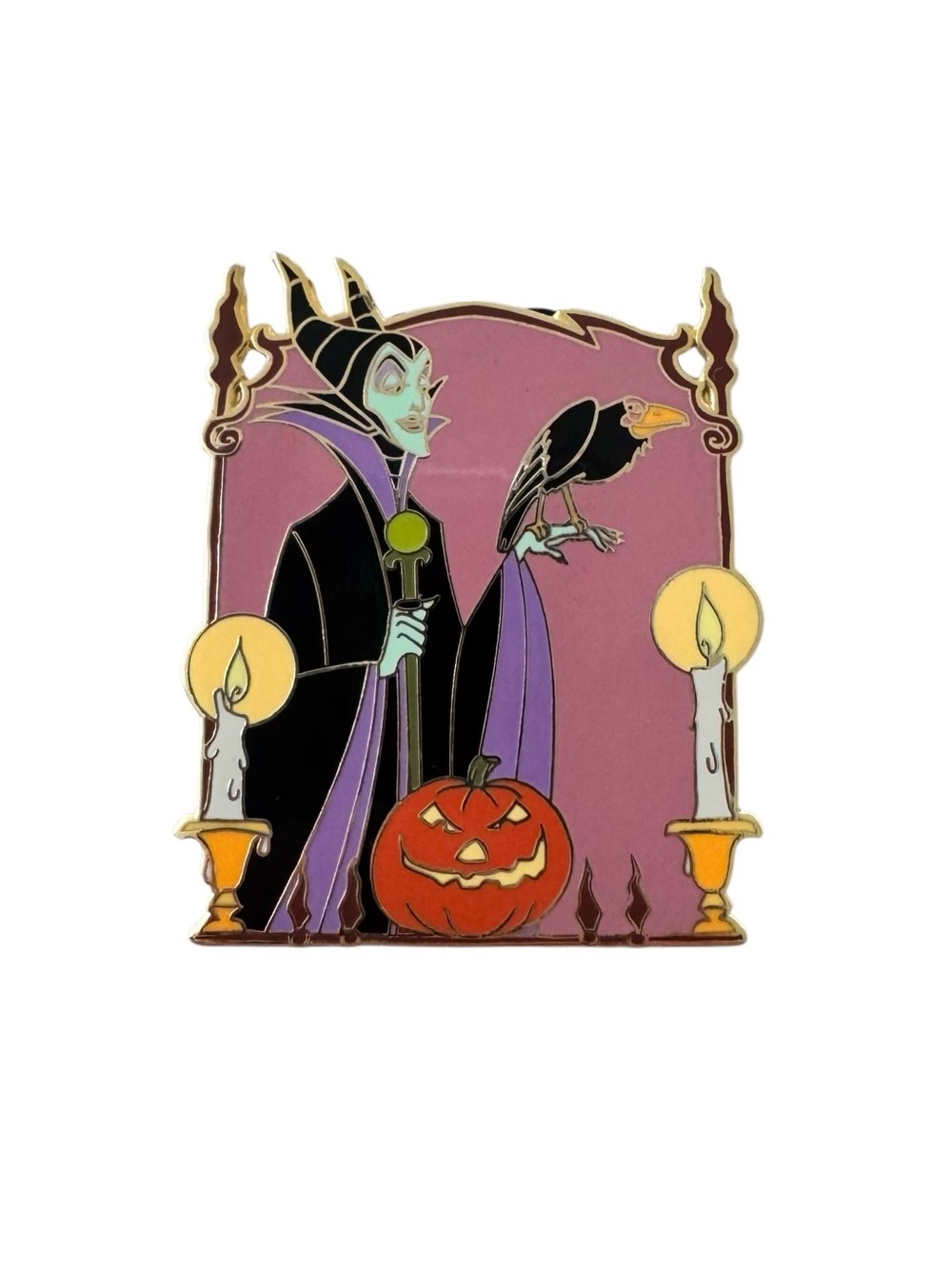 Disney Pin Maleficent and Crow Diablo Halloween Frame Disney Auctions LE 1000